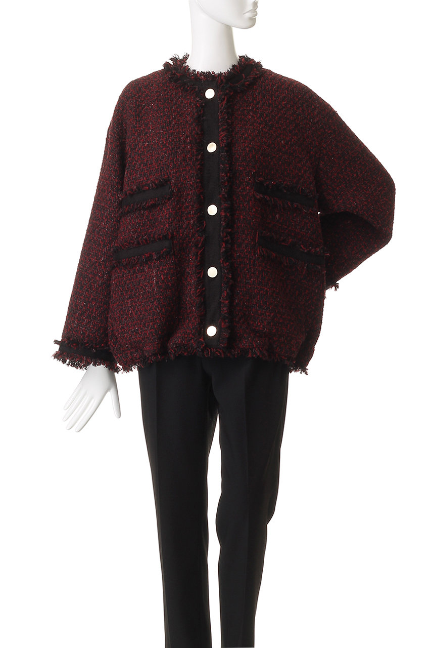 HELIOPOLE(エリオポール)｜ツイードブルゾン/ブラック の通販