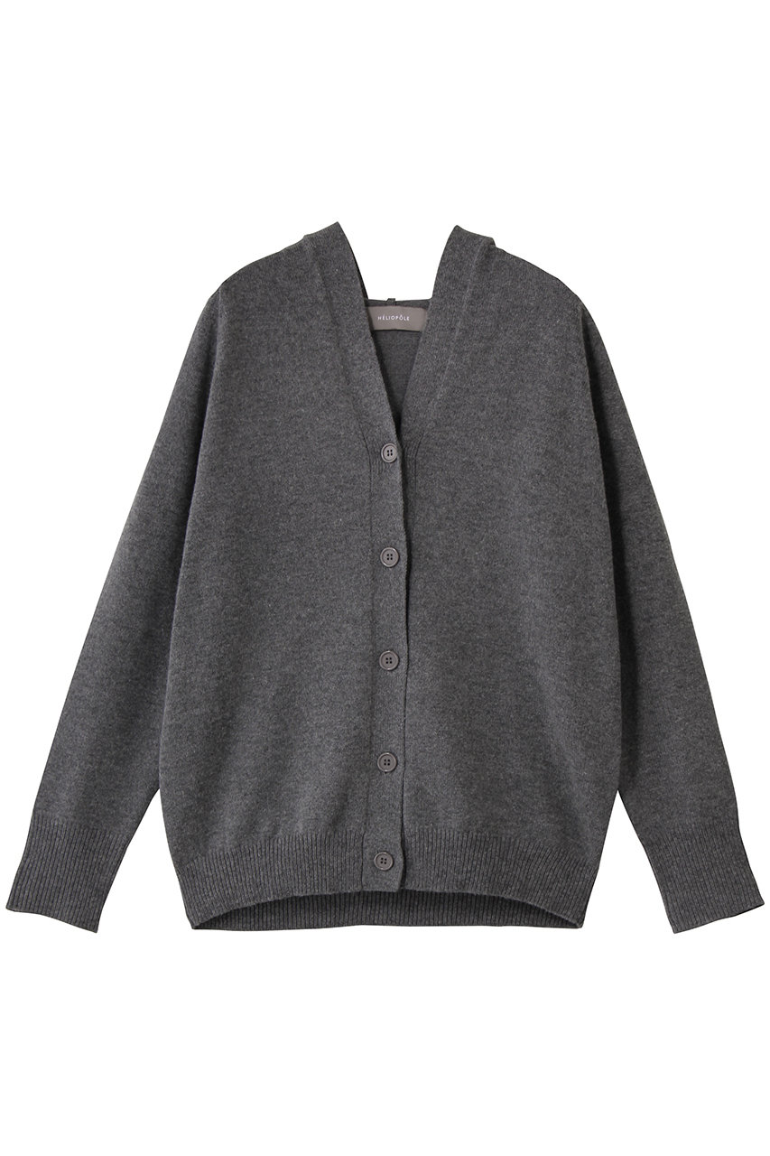 エリオポール/HELIOPOLEのニットフーディーカーディガン(グレー/25003056041HN)