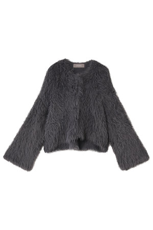 エリオポール/HELIOPOLEのフェイクファーニットカーディガン(110300/110303)