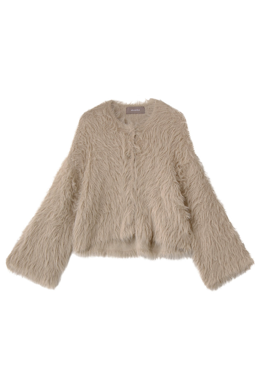 エリオポール/HELIOPOLEのフェイクファーニットカーディガン(ベージュ/25003057041HN)