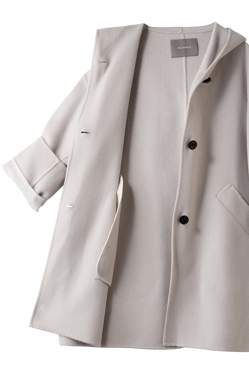 HELIOPOLE(エリオポール)｜ダブルフェイスフーディーコート/アイボリー