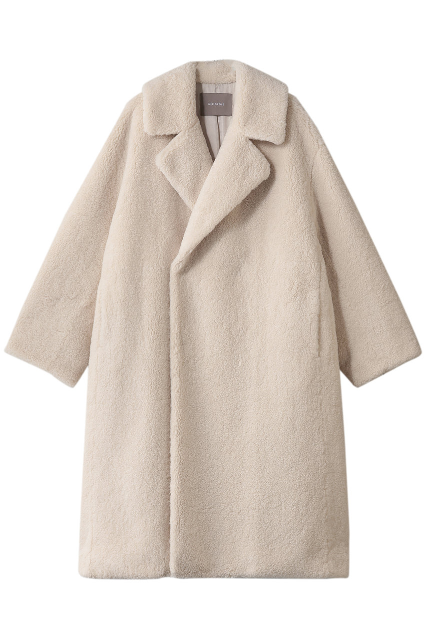 HELIOPOLE シープボアチェスターコート (アイボリー, 38) エリオポール ELLE SHOP