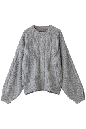 エリオポール/HELIOPOLEのケーブルスパングルニット(110300/110301)