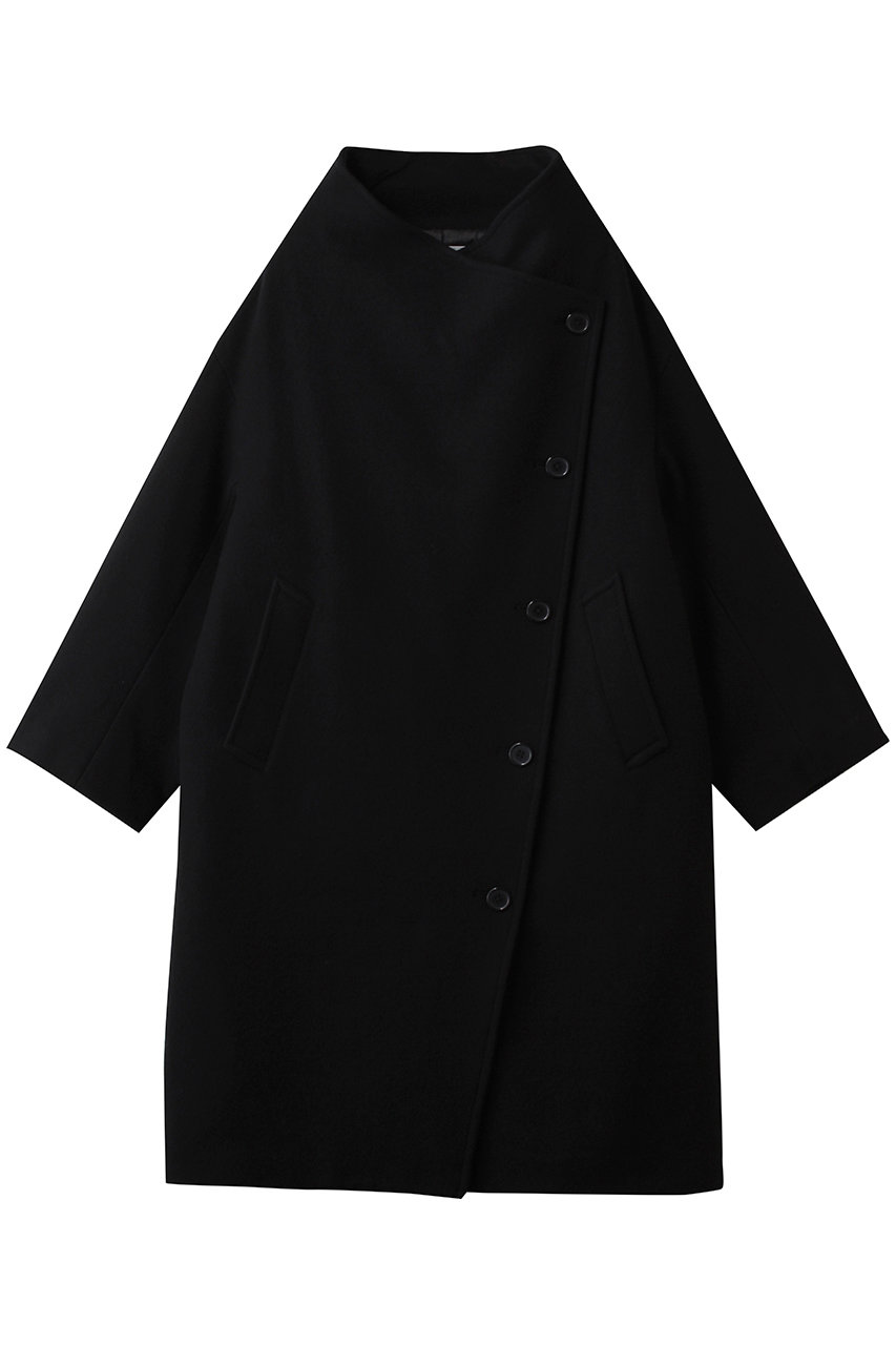 エリオポール/HELIOPOLEのウールスタンドカラーコート(ブラック/25003063021HN)