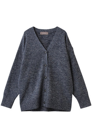 エリオポール/HELIOPOLEのミックスヤーンVネックカーディガン(110300/110303)