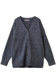 ミックスヤーンVネックカーディガン