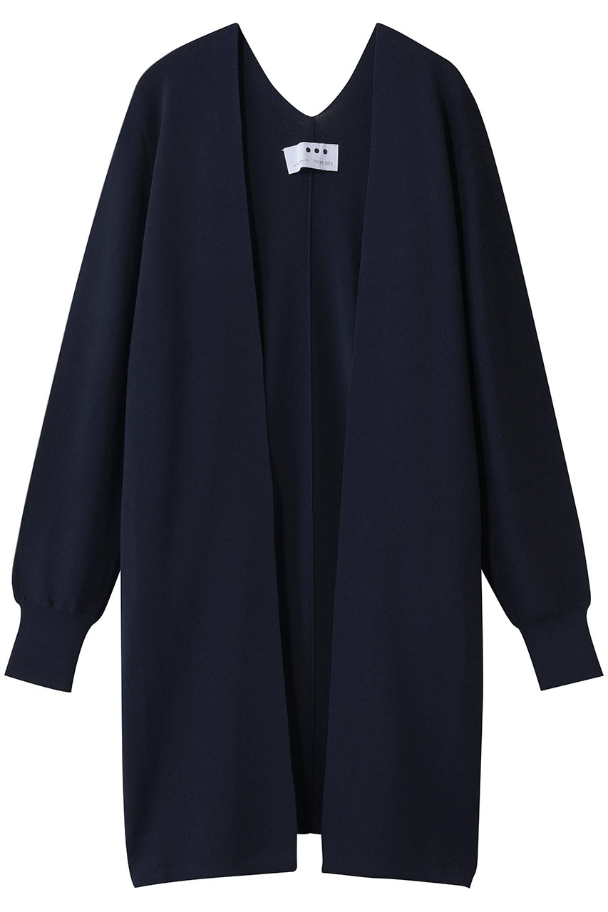 エリオポール/HELIOPOLEの【THREE DOTS】LUXE レーヨンドルマントッパー(ネイビー/16047002051TNJK703YL)