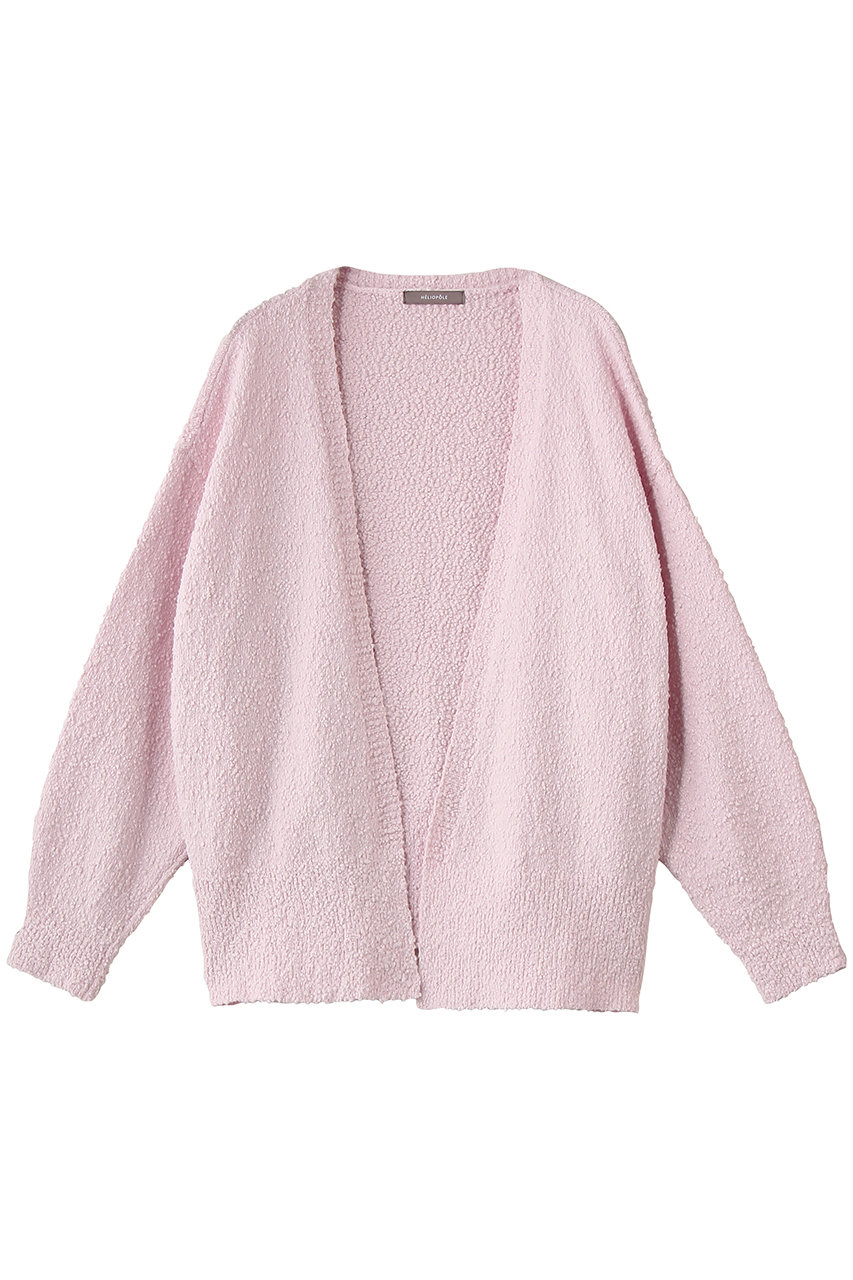 エリオポール/HELIOPOLEのバブルコットンニットオープンカーディガン(ピンク/16003016041HN)
