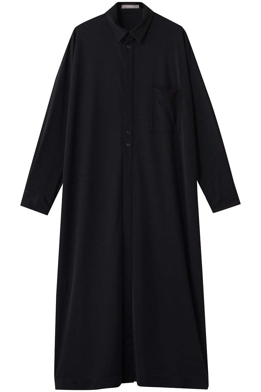 エリオポール/HELIOPOLEのドライタッチスムースシャツドレス(ブラック/16003017014HN)