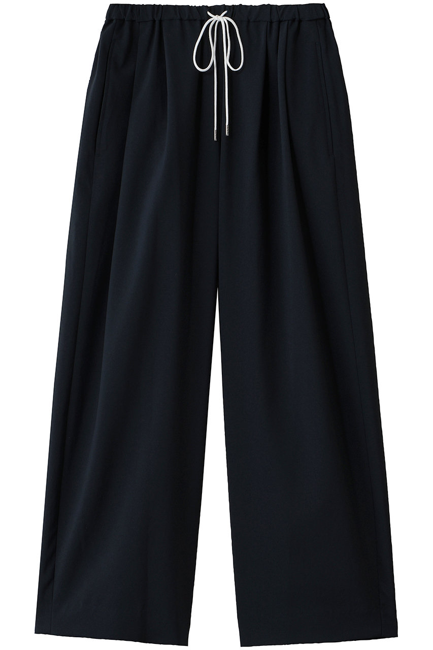 HELIOPOLE バレルレッグタックパンツ (ネイビー, 36) エリオポール ELLE SHOP