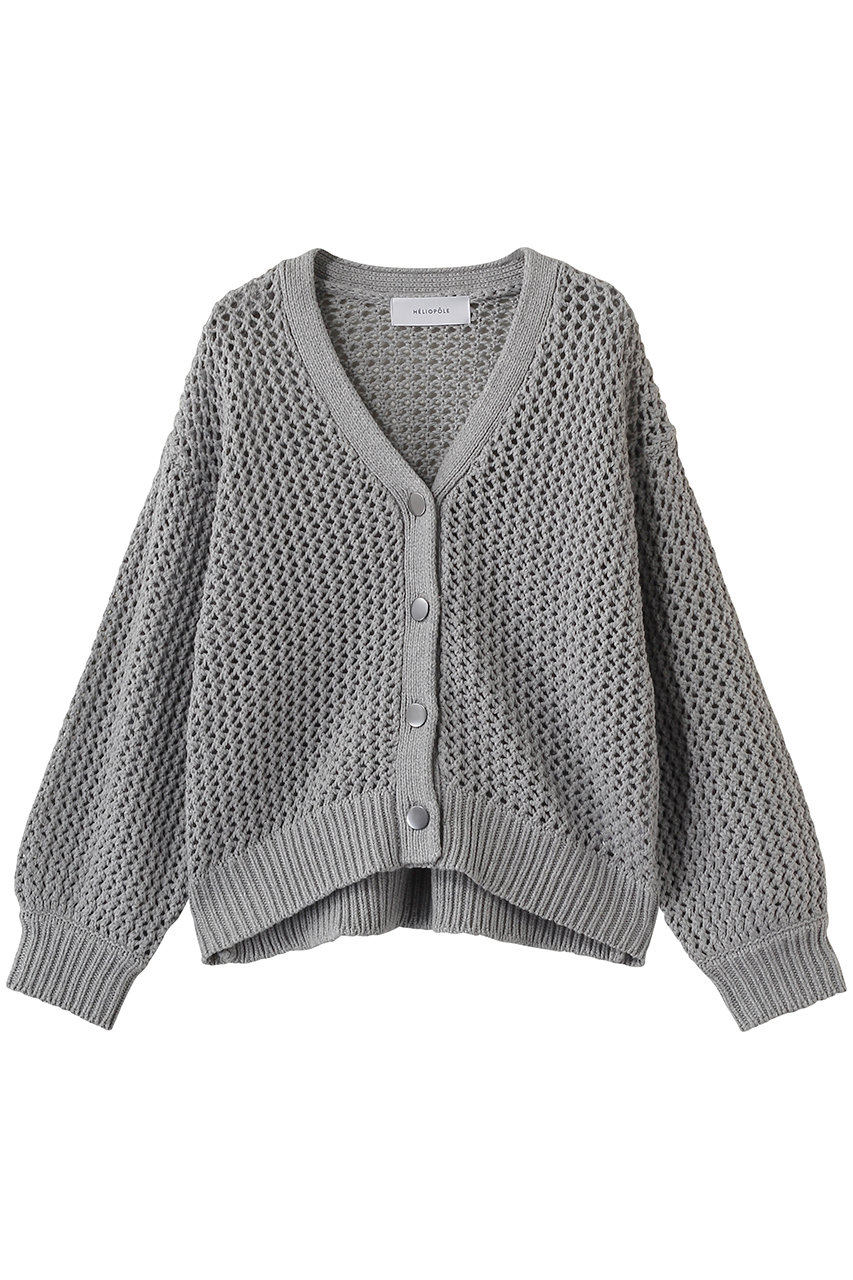エリオポール/HELIOPOLEのメッシュニットカーディガン(グレー/16003010041HN)