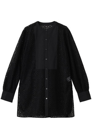 エリオポール/HELIOPOLEのレースカラーレスシャツ(110400/110403)