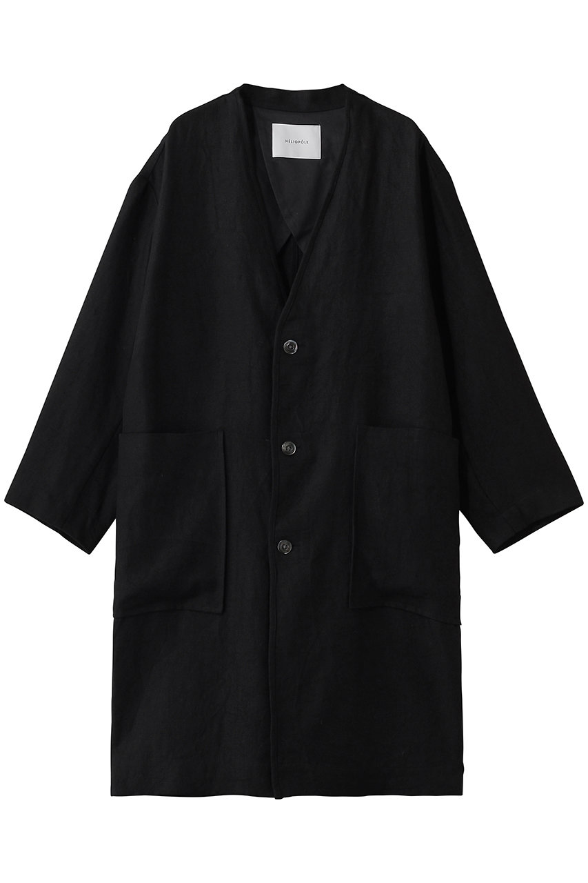 エリオポール/HELIOPOLEのダンガリーリネンコート(ブラック/16003009021HN)