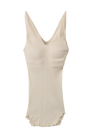 エリオポール/HELIOPOLEの【HAKUJI】Twist cotton Vネックタンクトップ(110100/110101)