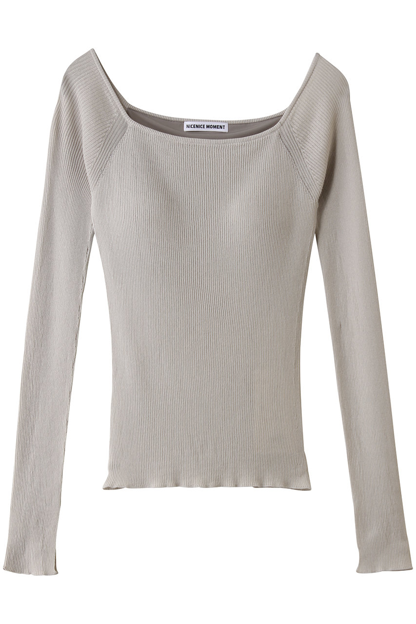 HELIOPOLE 【NICENICE MOMENT】OPEN SHOULDER LS (アイボリー, S) エリオポール ELLE SHOP