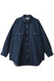 デニムBIGシャツ エリオポール/HELIOPOLE ダークブルー