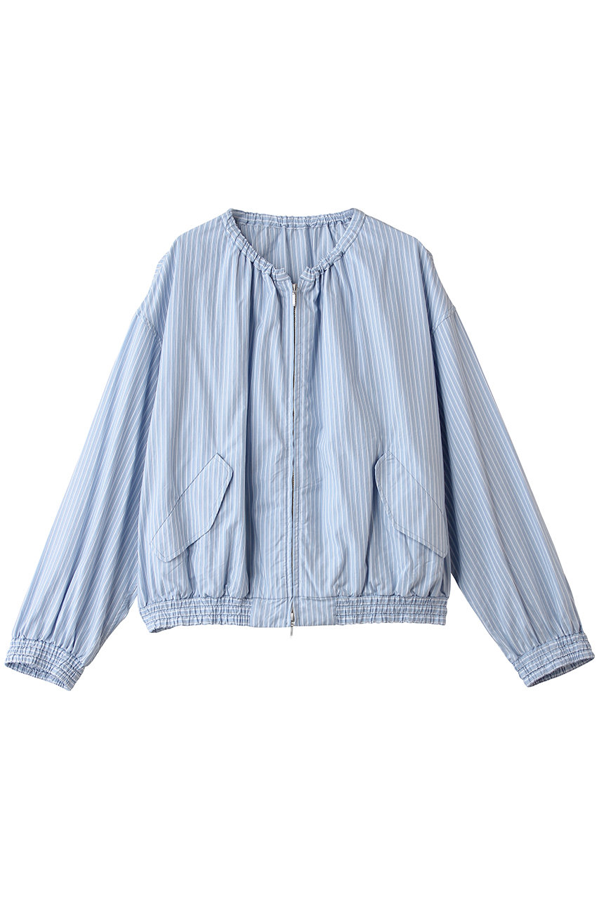 エリオポール/HELIOPOLEのストライプシャツブルゾン(サックス/16003021023HN)