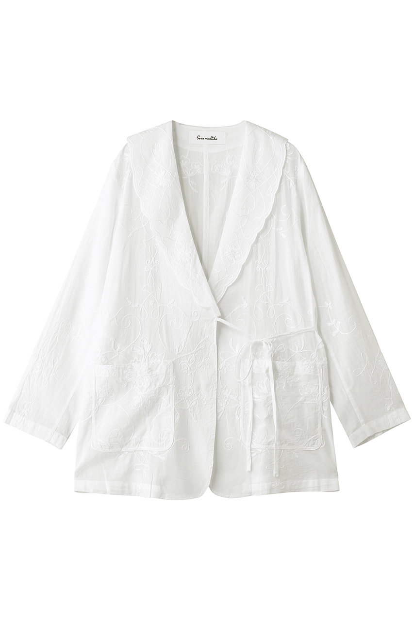 エリオポール/HELIOPOLEの【SARA MALLIKA】ORGANZA AARI EMBROIDERY ジャケット(ホワイト/16996005012SN020961SN1)