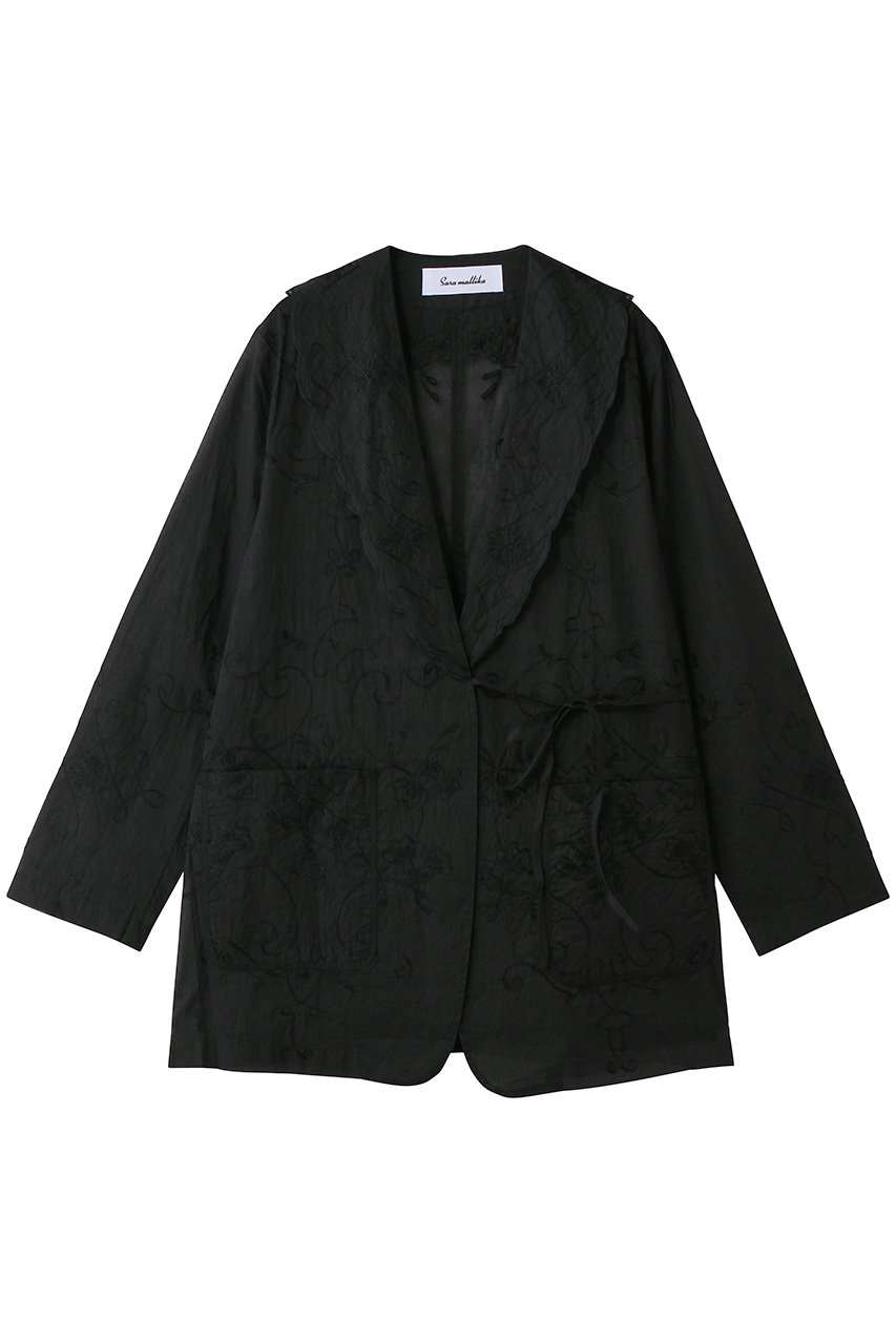 HELIOPOLE 【SARA MALLIKA / サラマリカ】ORGANZA AARI EMBROIDERY ジャケット (ブラック, F) エリオポール ELLE SHOP