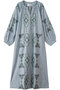 【SARA MALLIKA / サラマリカ】COTTON AARI EMBROIDERY ドレス エリオポール/HELIOPOLE ブラック