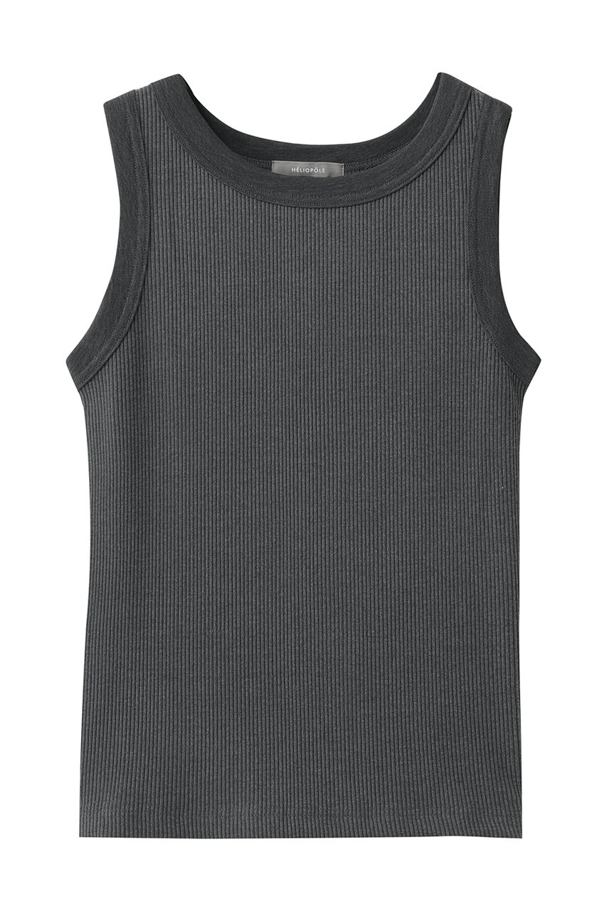 エリオポール/HELIOPOLEのFADE リブタンクトップ(チャコールグレー/16003066051HN)