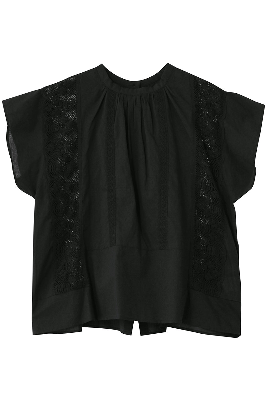 HELIOPOLE 【normment / ノーメント】MANNY レースブラウス (ブラック, F) エリオポール ELLE SHOP