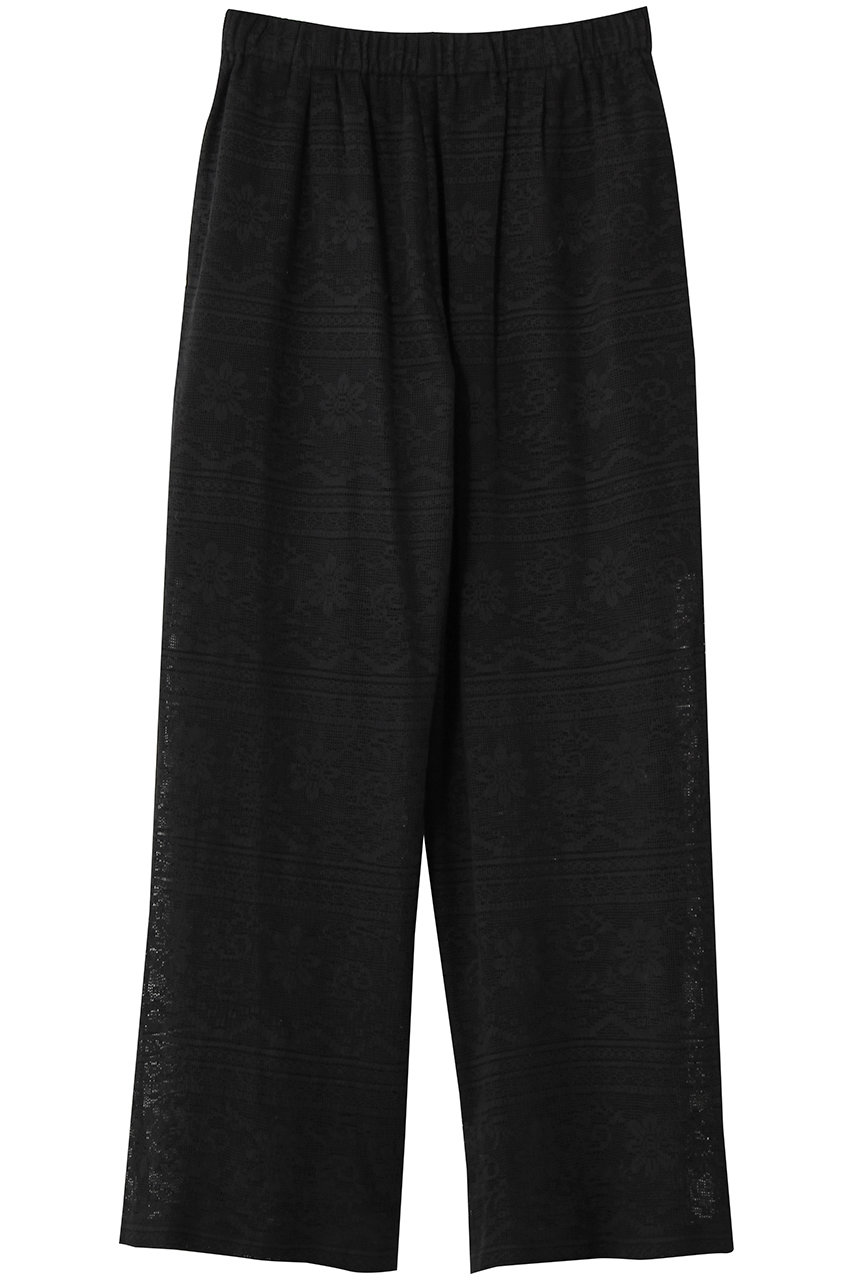 エリオポール/HELIOPOLEの【normment】コットンレースイージーパンツ(ブラック/16017011066NN)