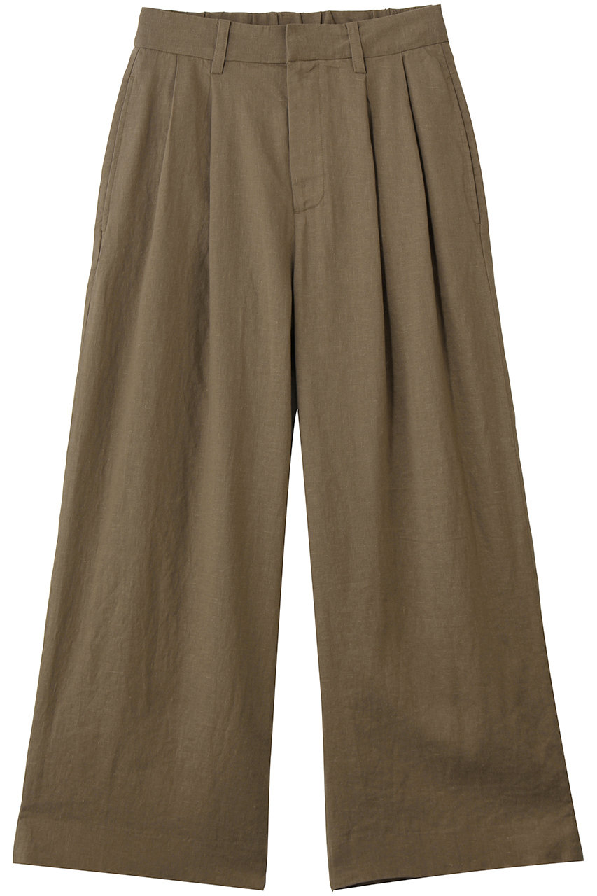 エリオポール/HELIOPOLEのフレンチリネンパンツ(ダークブラウン/16003049066HN)