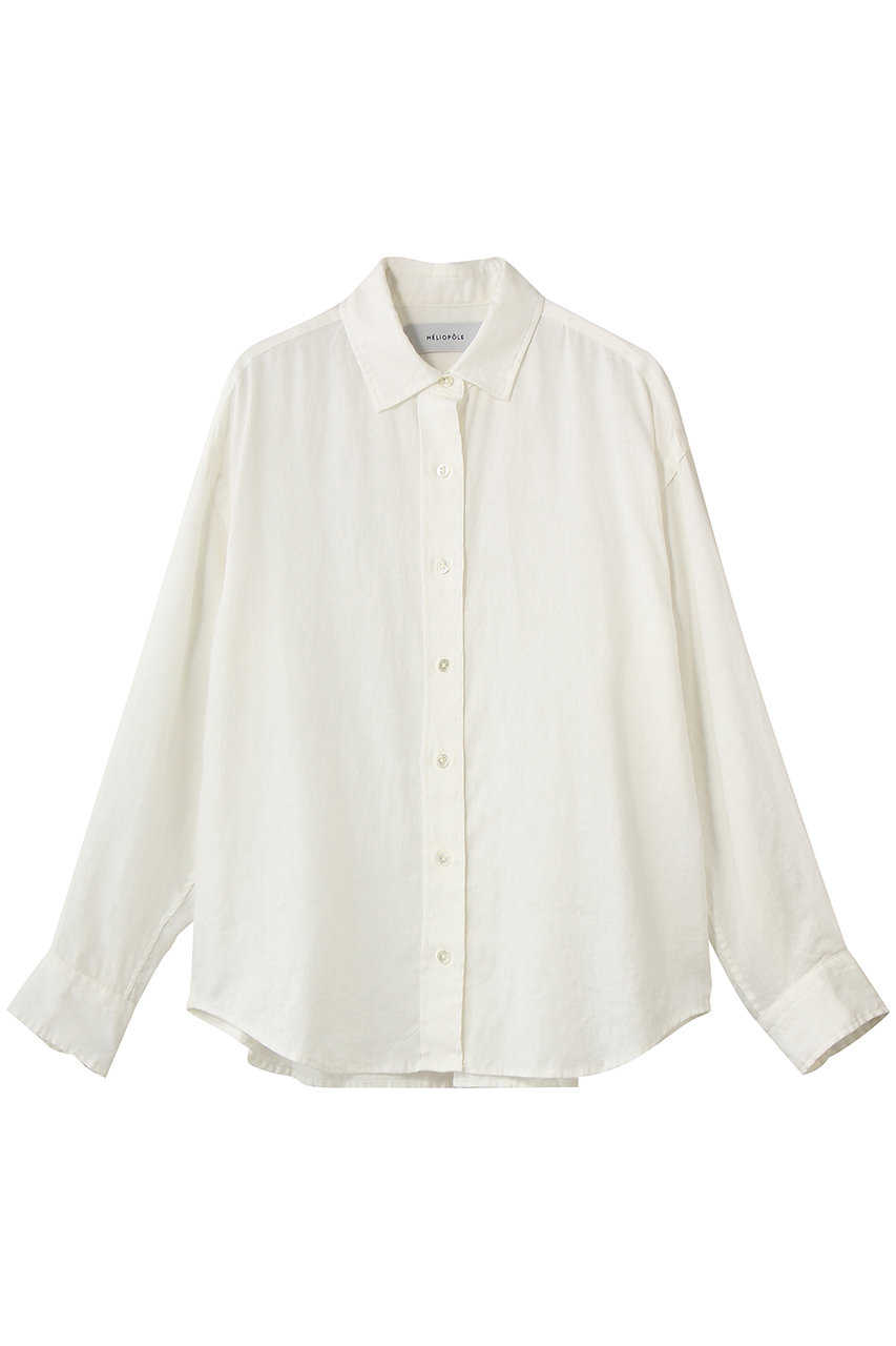 エリオポール/HELIOPOLEのフレンチリネンシャツ(ホワイト/16003041036HN)