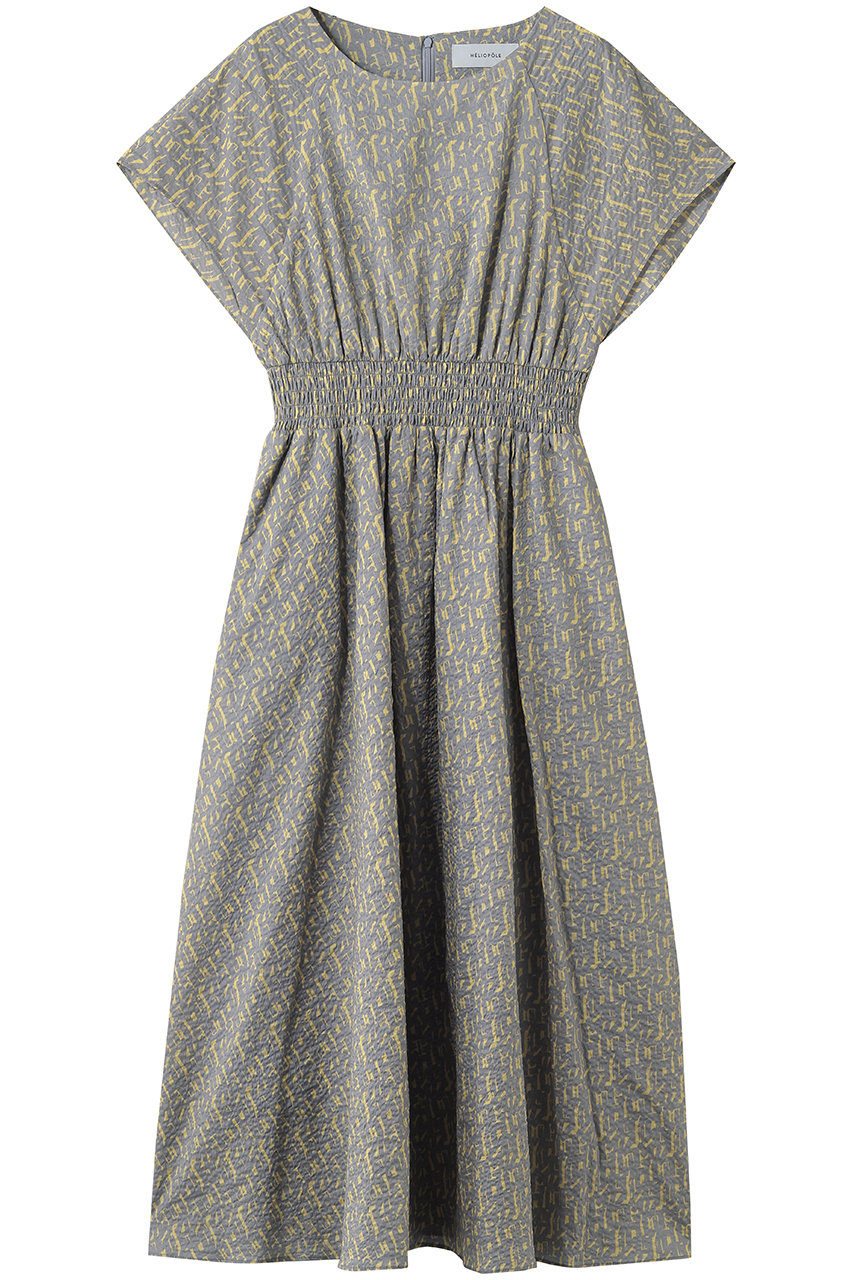 エリオポール/HELIOPOLEのプリントシアーサッカードレス(ライトグレー/16003040014HN)