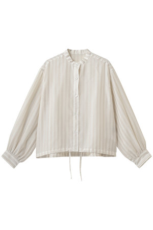 エリオポール/HELIOPOLEのシアーストライプドローストリングシャツ(110400/110403)