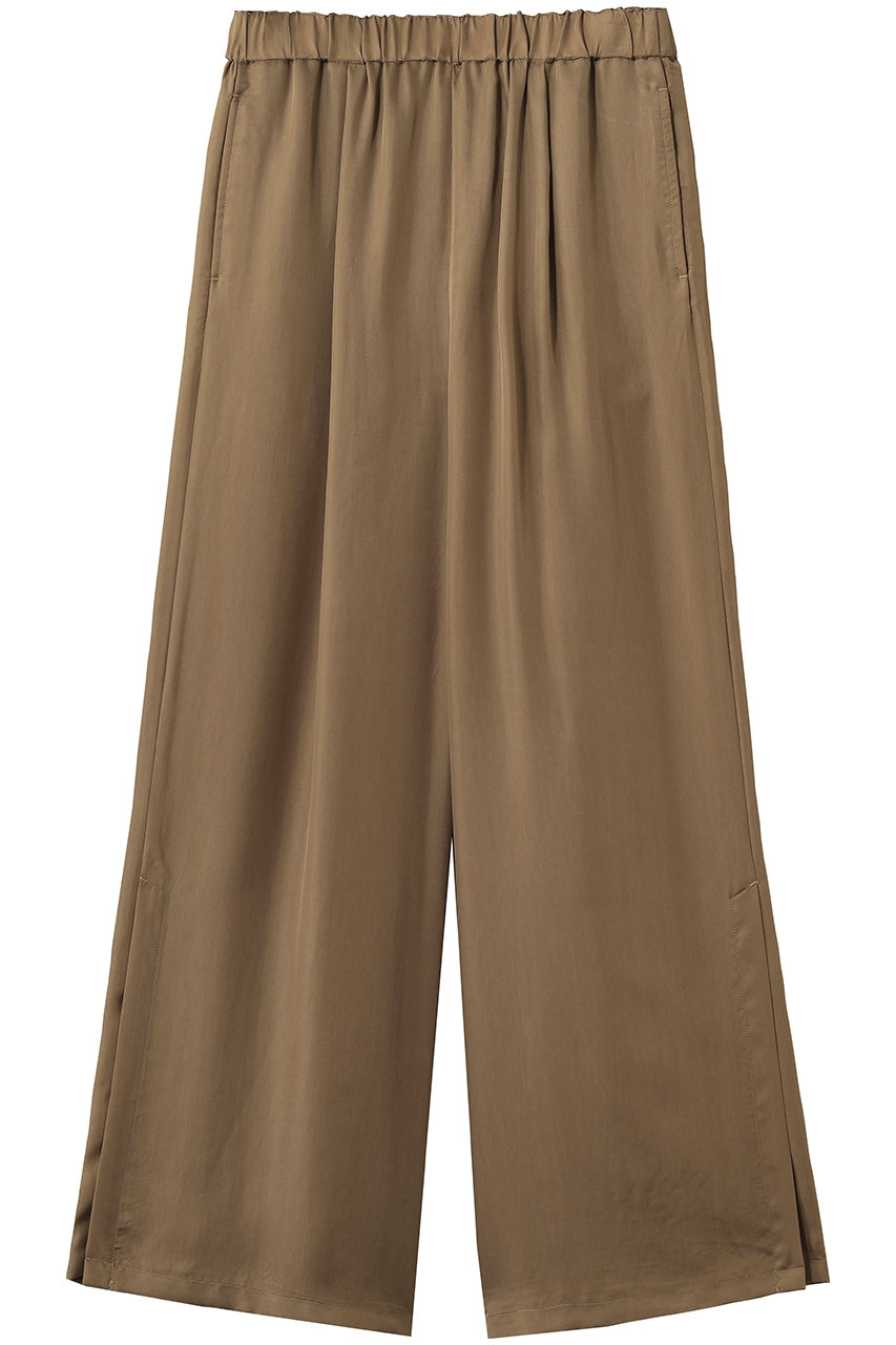 エリオポール/HELIOPOLEのCUPRO スリットイージーパンツ(キャメル/16003051066HN)