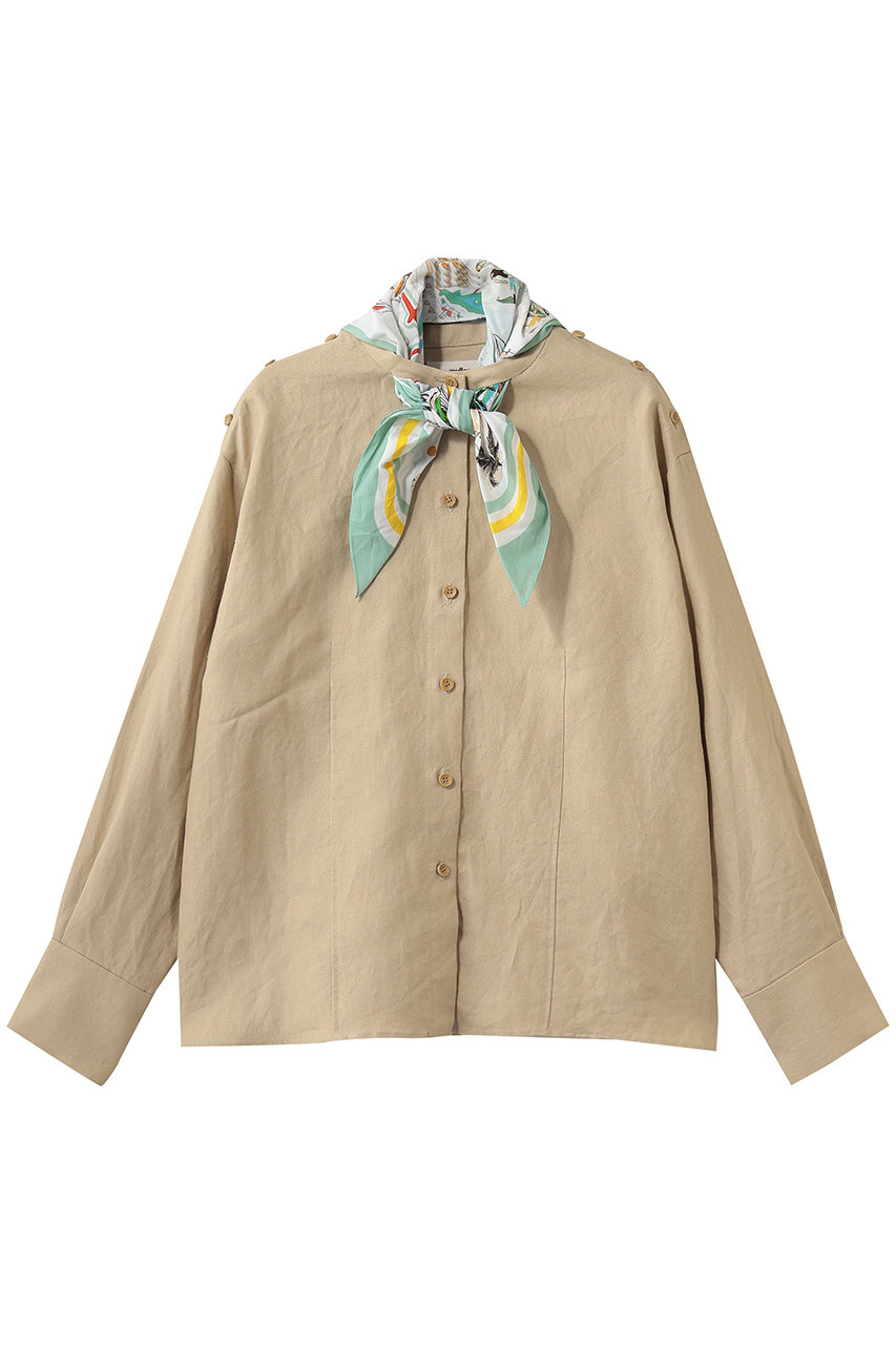 エリオポール/HELIOPOLEの【muller of yoshiokubo】2WAY シャツ PALMA SCARF付き(ベージュ/16036006036MN)