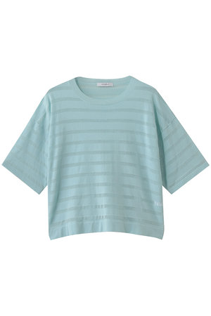 エリオポール/HELIOPOLEのシアーボーダーニットクルーネック(110300/110301)