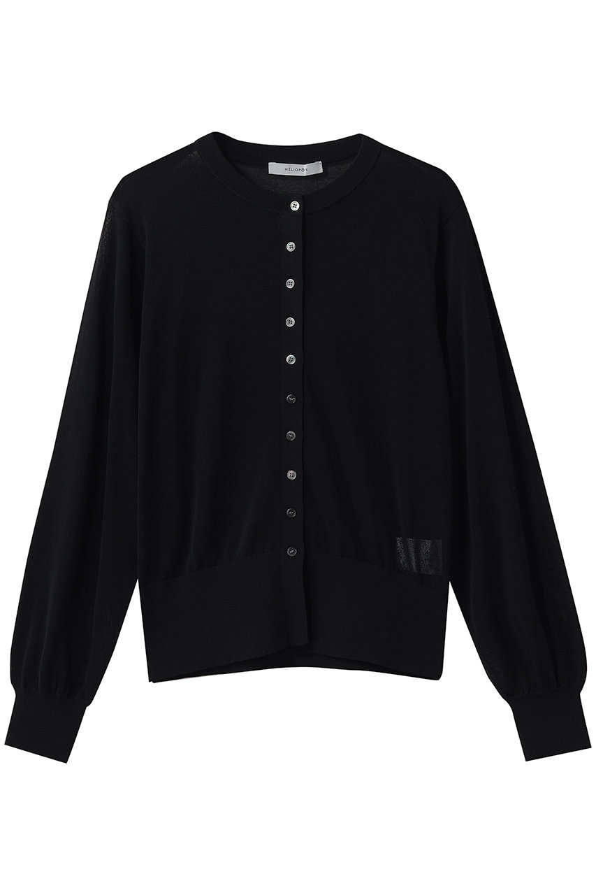 エリオポール/HELIOPOLEのシアーニットカーディガン(ブラック/16003046041HN)