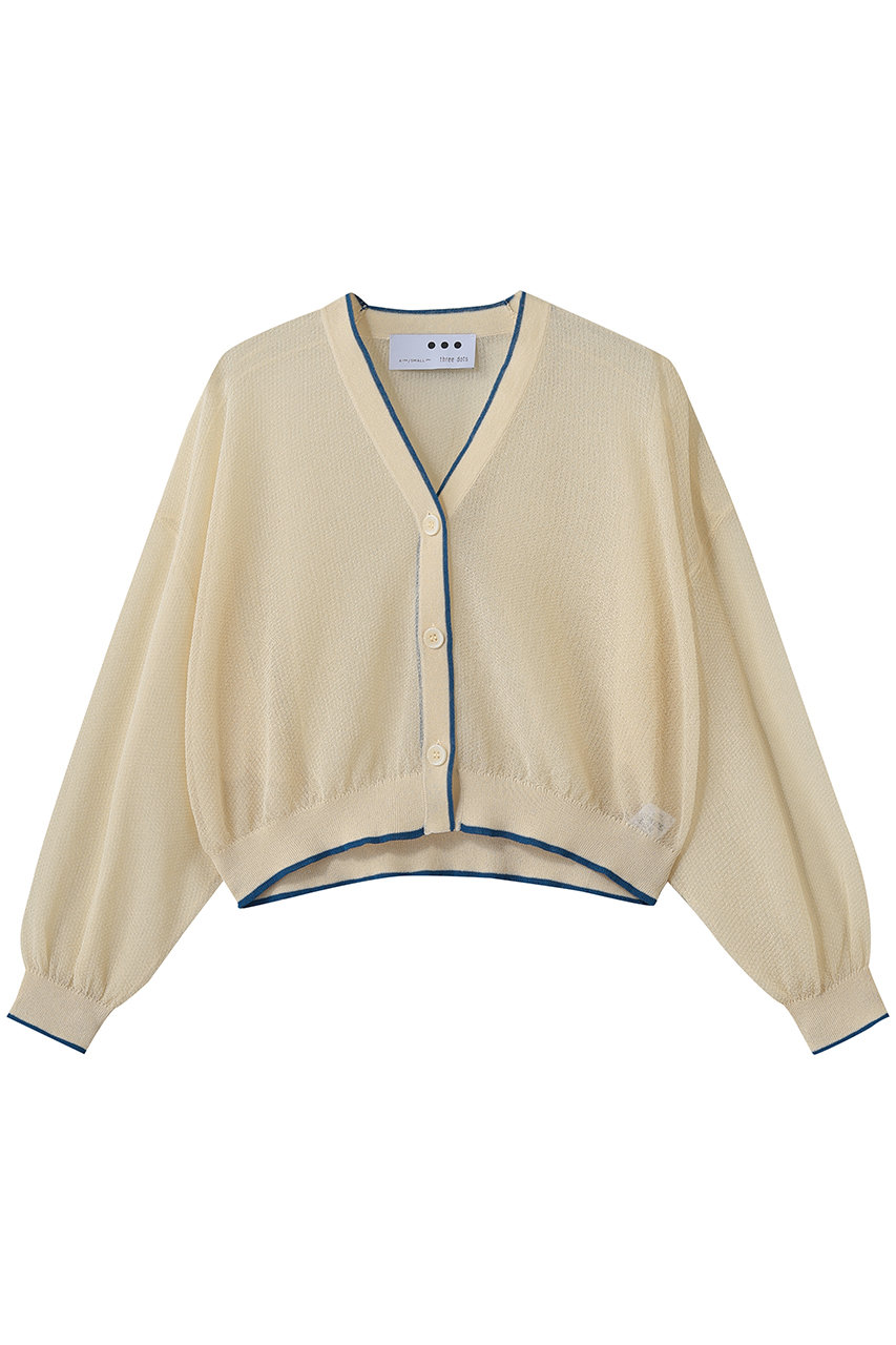 エリオポール/HELIOPOLEの【THREE DOTS】ALORA シアーカーディガン(アイボリー/16047013041TNEO7001Y)