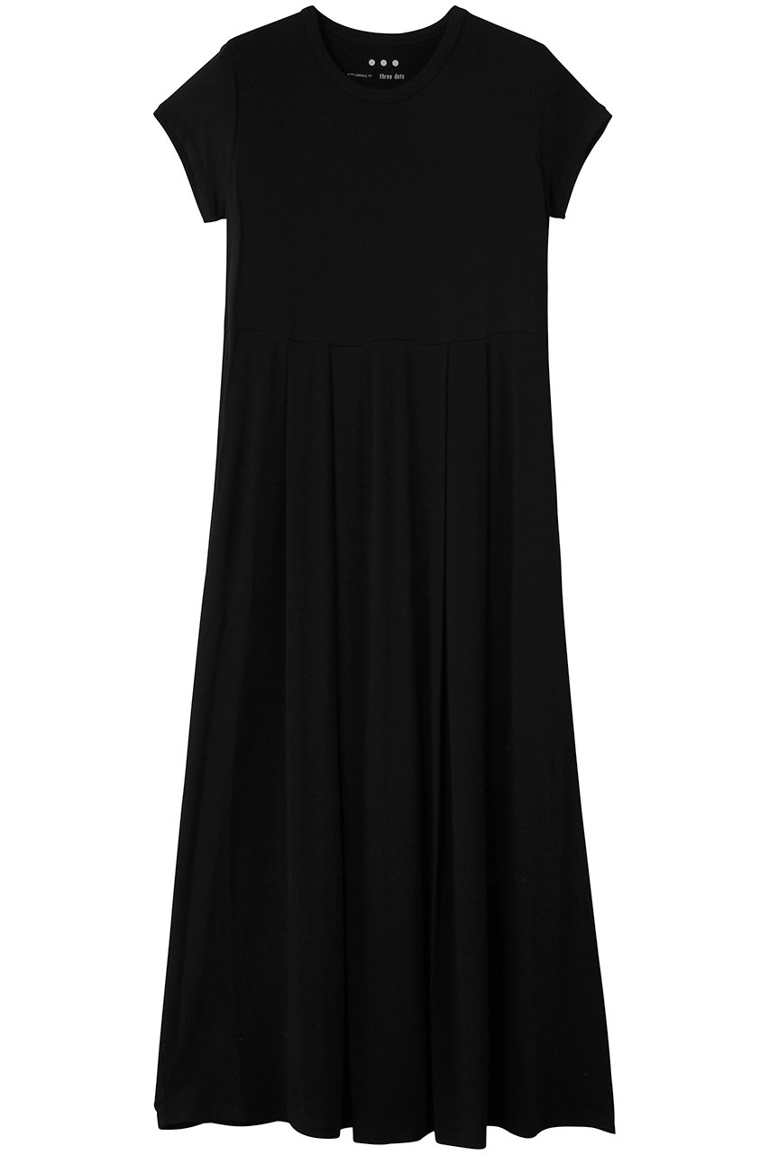 エリオポール/HELIOPOLEの【THREE DOTS】TRAVEL LINE SS ドレス(ブラック/16047014051TN)