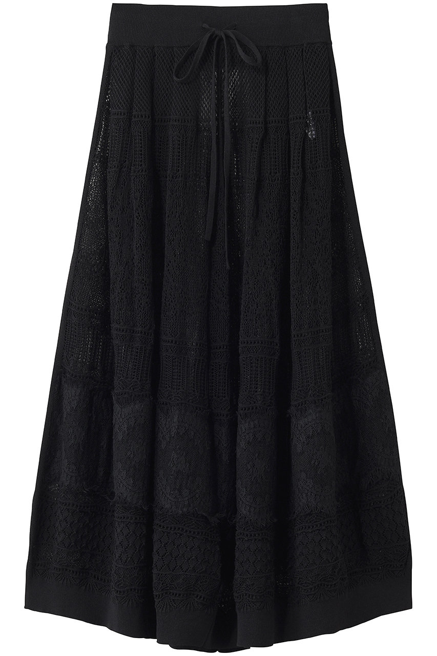 エリオポール/HELIOPOLEの【boussole】レースフレアスカート(ブラック/16547005041BN)