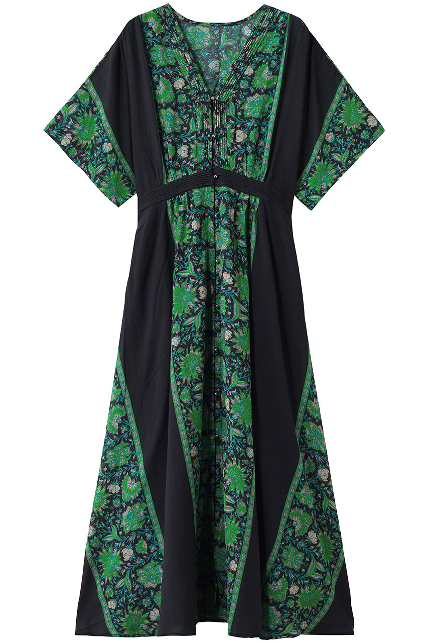 エリオポール/HELIOPOLEの【SARA MALLIKA】ボーダープリントドレス(ブラック/16996001014SN)