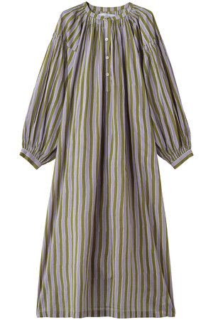 エリオポール/HELIOPOLEの【SARA MALLIKA】コットンウェーブストライプカフタンワンピース(110500/110503)