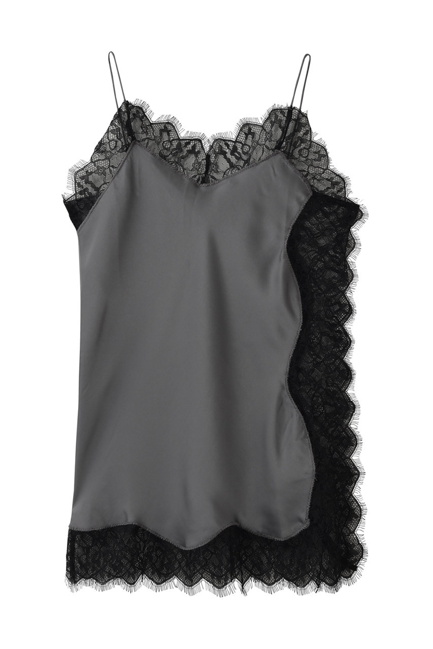 エリオポール/HELIOPOLEのサテンレースキャミソール(グレー/16003062037HN)