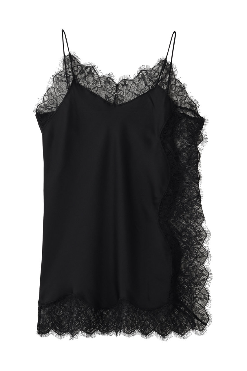 エリオポール/HELIOPOLEのサテンレースキャミソール(ブラック/16003062037HN)