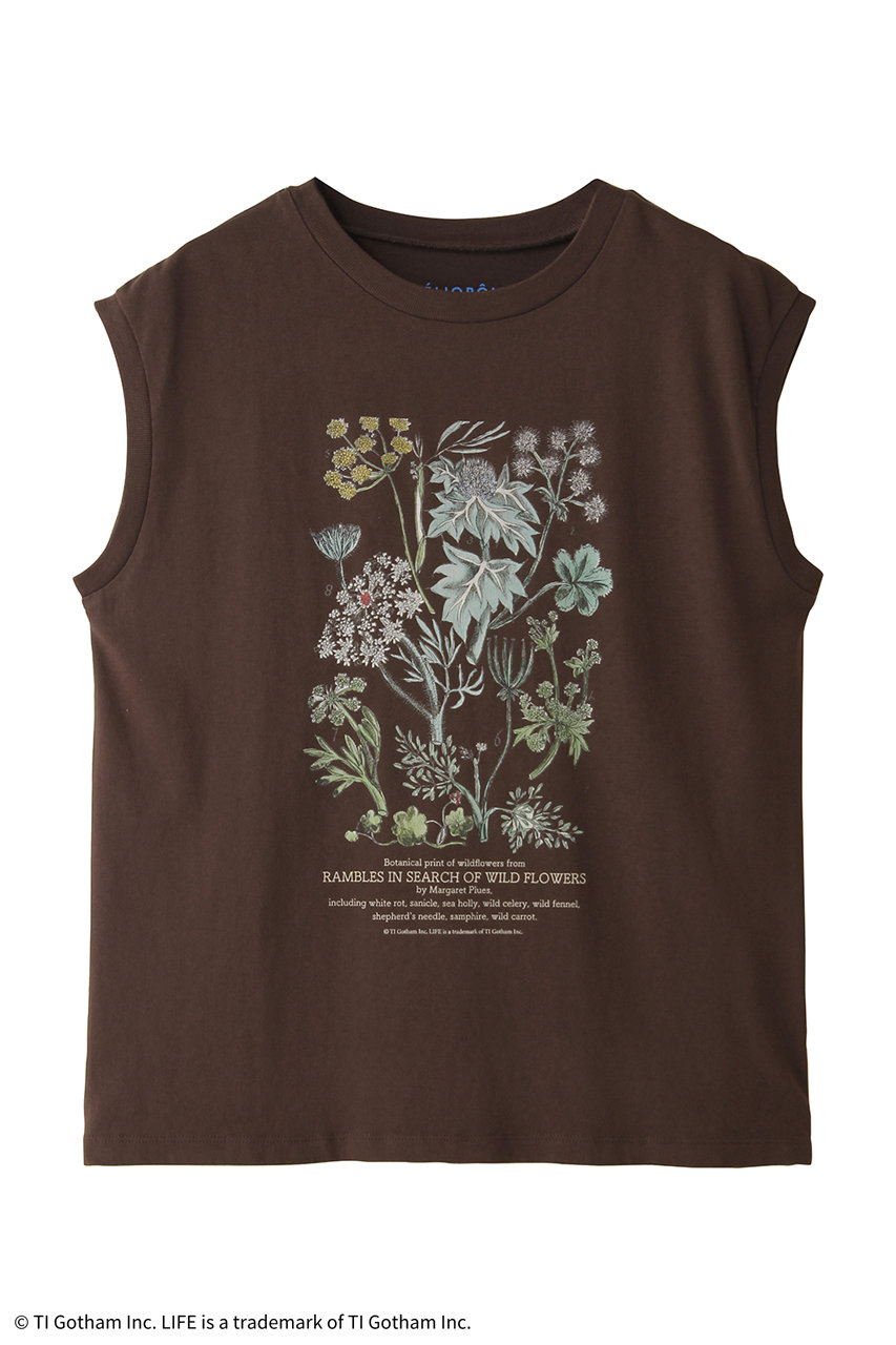 エリオポール/HELIOPOLEの【GOOD ROCK SPEED】LIFE PC / FLOWER SLEEVELESS Tシャツ(ブラウン/16373010051GN)