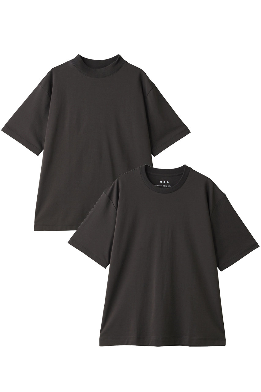 エリオポール/HELIOPOLEの【three dots / スリードッツ】2 PACK Tシャツ(チャコールグレー/26047004051TN)
