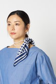 【Faliero Sarti / ファリエロ サルティ】シルクスカーフ A WAVE PRINT