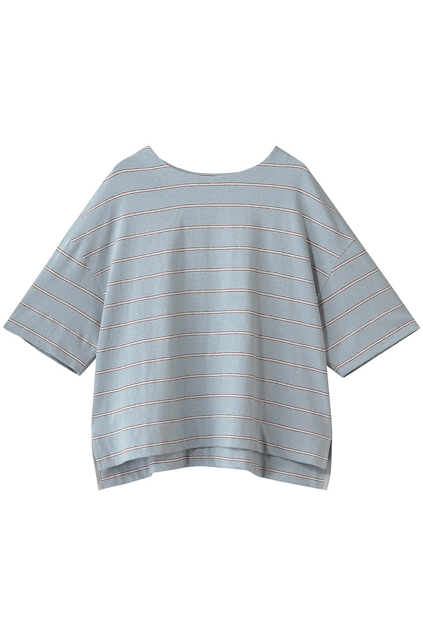 エリオポール/HELIOPOLEのレトロマルチボーダーTシャツ(ブルー/16003075051HN)