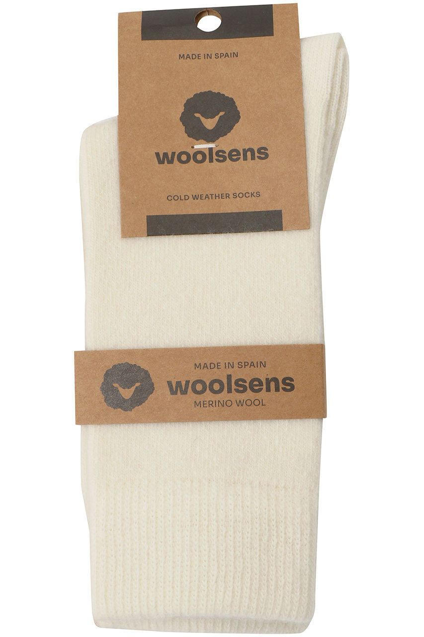 エリオポール/HELIOPOLEの【Woolsens】WOOL TWO LINE ソックス(アイボリー/26611001085WN)