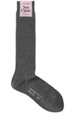 【MARCOMONDE / マルコモンド】Wool wide ribbed ハイソックス