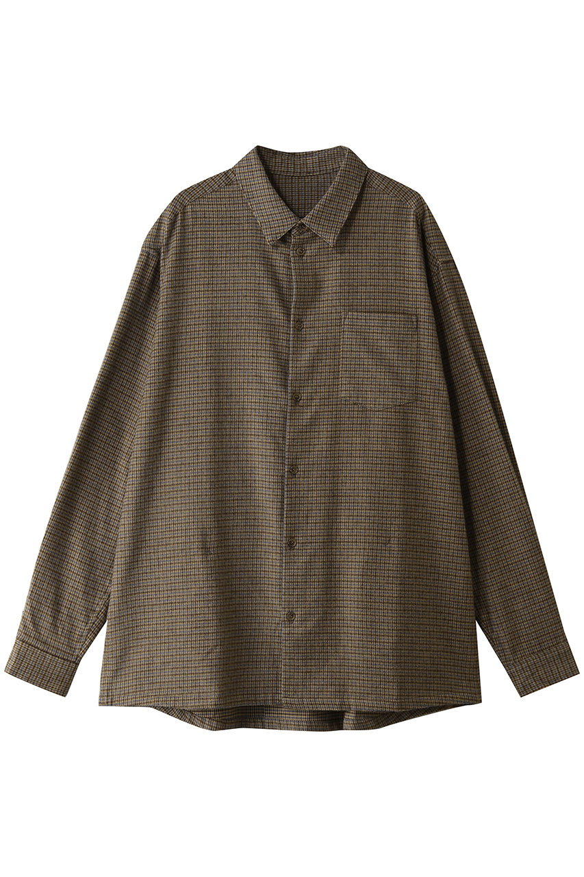 HELIOPOLE 【MASTER & Co. / マスターアンドコー】シャギーコットンチェックシャツ (ブラウン系, 1) エリオポール ELLE SHOP