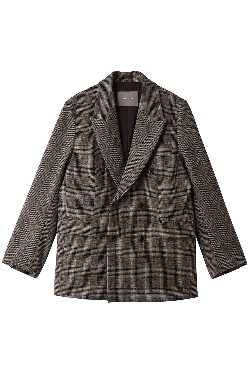 HELIOPOLE the ELLISON ジャケット(PLAID) (ブラウン系, 38) エリオポール ELLE SHOP